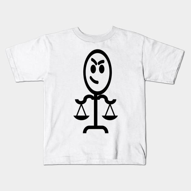 libra stick figures Kids T-Shirt by FromBerlinGift